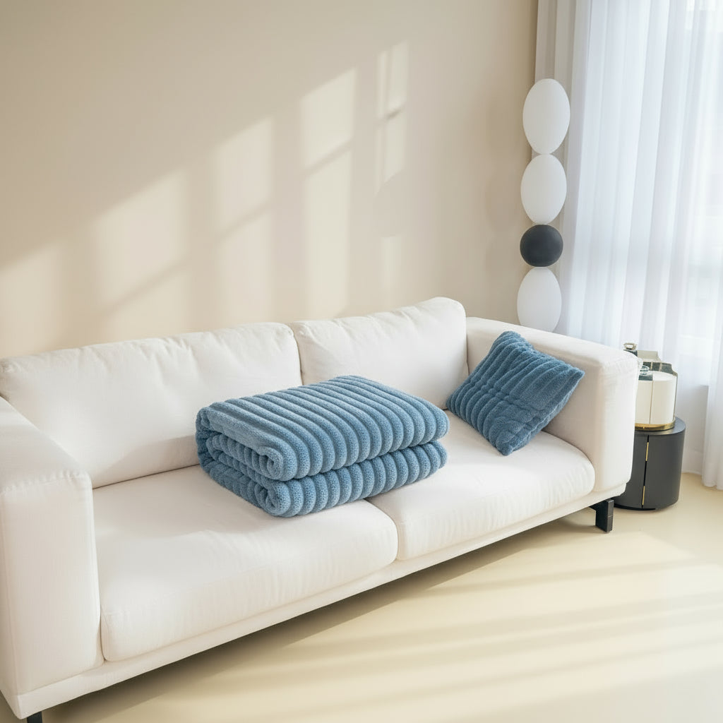 Couverture Douillette WeLuvy – Fausse Fourrure Bubble Ultra-Douce