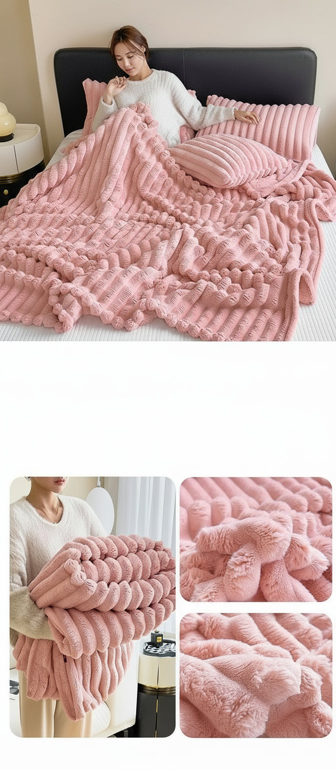 Couverture Douillette WeLuvy – Fausse Fourrure Bubble Ultra-Douce