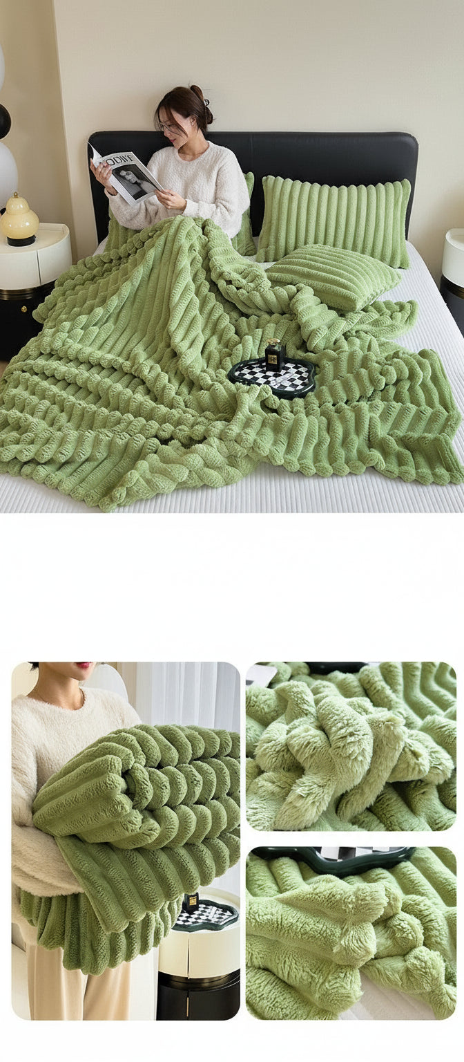 Couverture Douillette WeLuvy – Fausse Fourrure Bubble Ultra-Douce