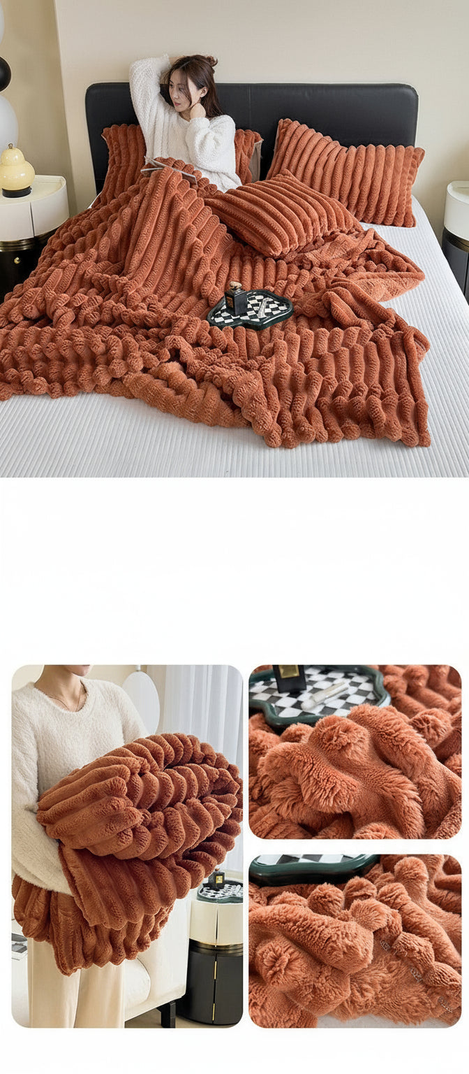 Couverture Douillette WeLuvy – Fausse Fourrure Bubble Ultra-Douce