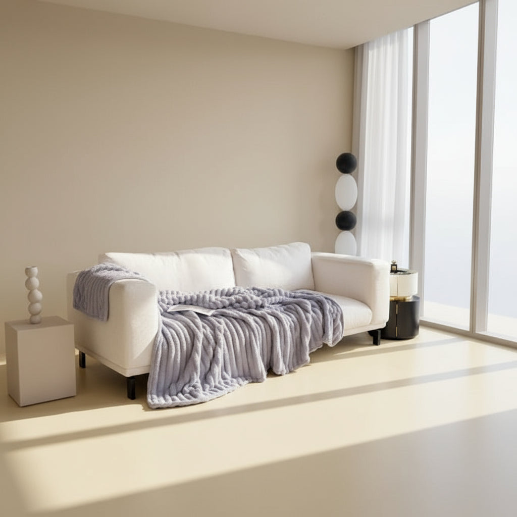 Couverture Douillette WeLuvy – Fausse Fourrure Bubble Ultra-Douce