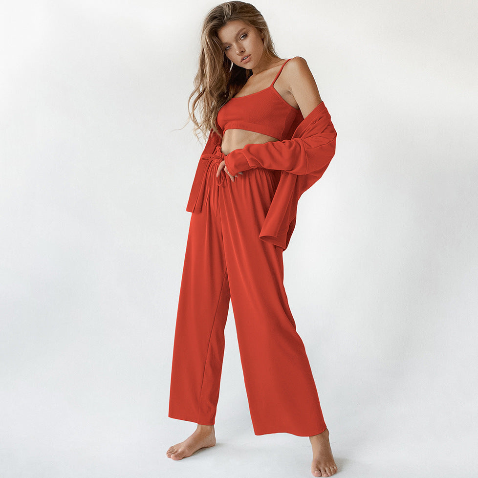 Ensemble Pyjama Femme 3 Pièces avec Débardeur